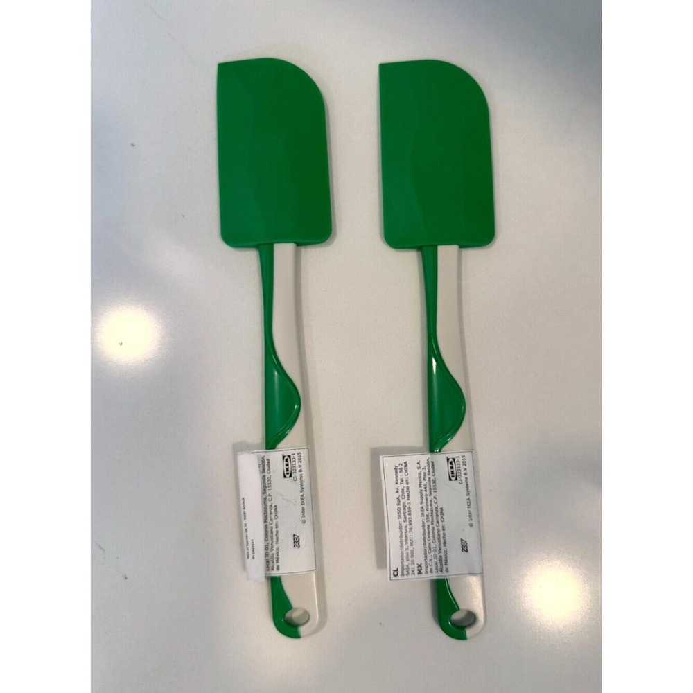 Set 2 Ikea GUBBRORA Rubber Flexible Spatula Scraper Green, Brand NEW